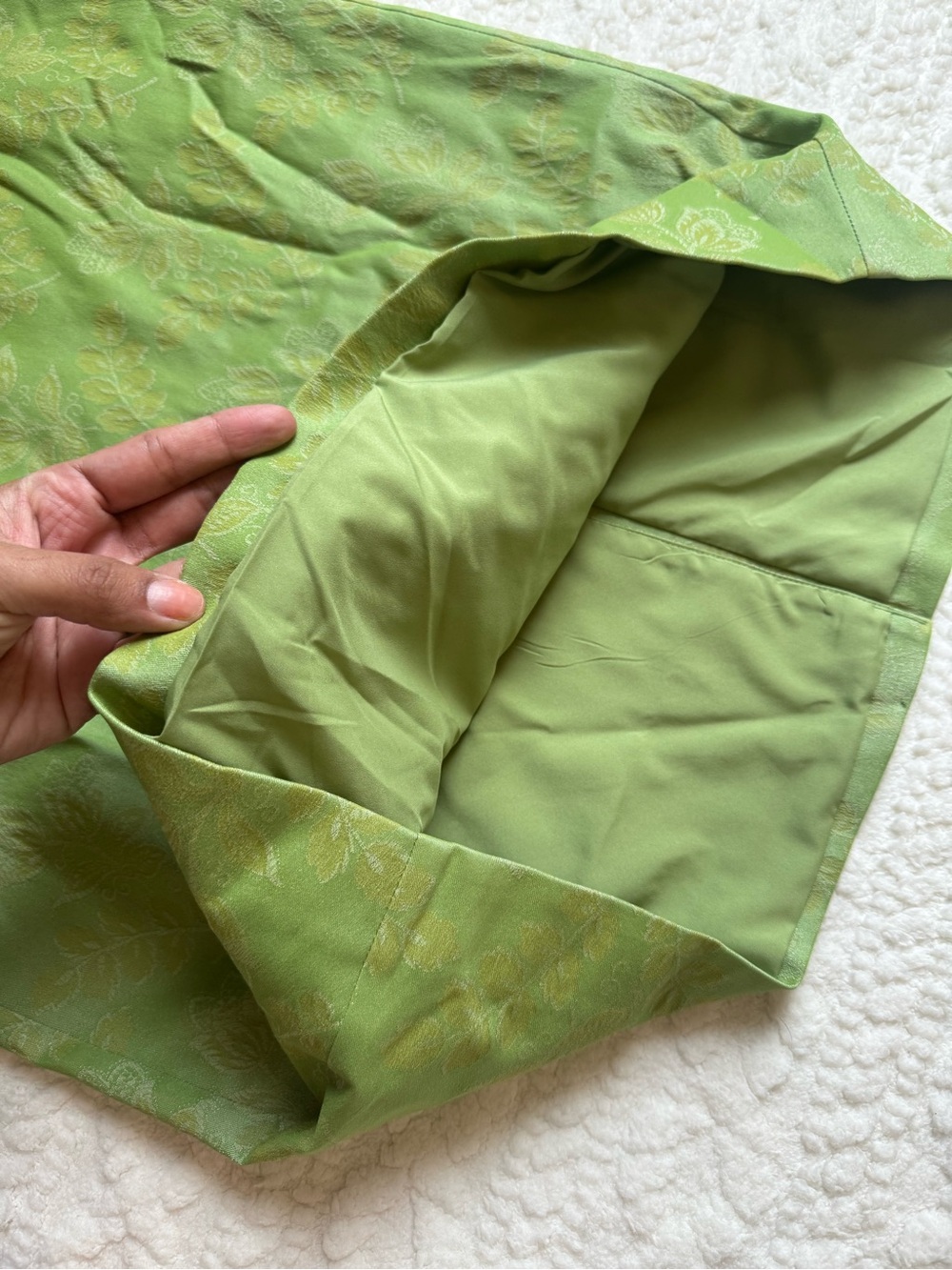 Tuckernuck Romy Midi Dress Tuileries Vine Green Stretch Jacquard Sheath Size 8 - Picture 6 of 13